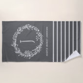 Moderner Name des Blumenkranzes und ursprüngliche  Strandtuch (Vorderseite)