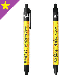 Moderner Name des Monogramms Gold, angesagter und Kugelschreiber