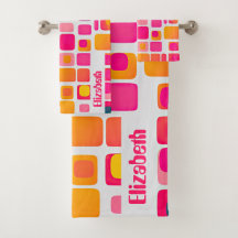 Moderner Name des Retro Geometric Pattern des Mitt