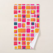 Moderner Name des Retro Geometric Pattern des Mitt Badhandtuch Set (Handtuch)