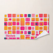 Moderner Name des Retro Geometric Pattern des Mitt Badhandtuch Set (Handtuch)