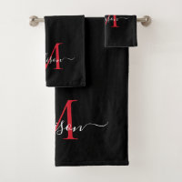 Moderner Name des roten Monogram-Skripts für das S