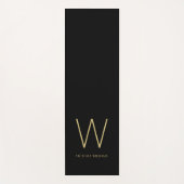 Moderner Name des schwarzen Goldminimalismus Yogamatte (Vorderseite)