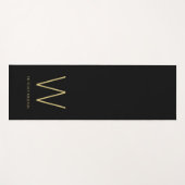 Moderner Name des schwarzen Goldminimalismus Yogamatte (Vorderseite (Horizontal))