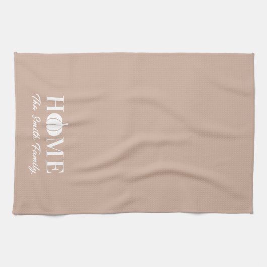 Moderner Name des White Pumpkin Erntedanks Geschirrtuch (Horizontal)