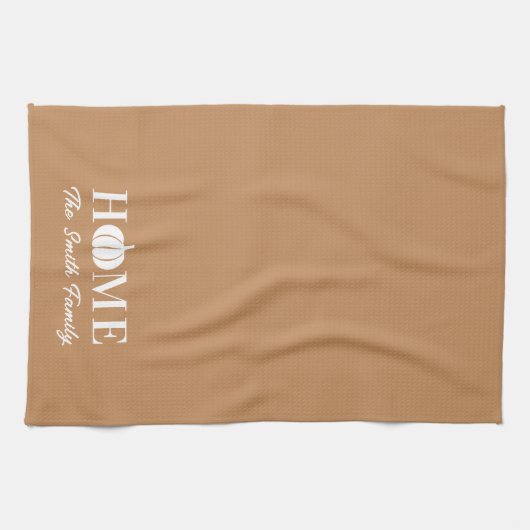 Moderner Name des White Pumpkin Erntedanks Geschirrtuch (Horizontal)