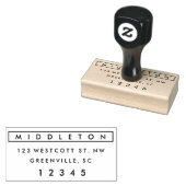 Moderner Name Einfache Rücksendeadresse Gummistempel (Stempel)