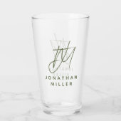 Moderner Name Einfaches Bier Glas (Rückseite)