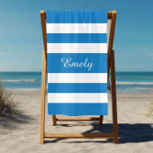Moderner Name Französischer Blue Strip Pool Strandtuch