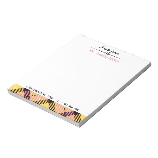 Moderner Name für benutzerdefinierte Skripte E-Mai Notizblock (Rotiert)