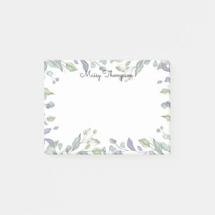 Moderner Name für Blumenschrift Post-it Klebezettel
