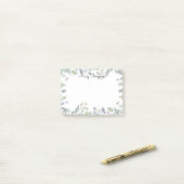 Moderner Name für Blumenschrift Post-it Klebezettel (Auf Schreibtisch)