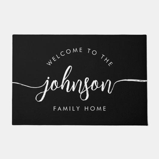 Moderner Name für Personalisierte Skriptfamilie Fußmatte (Vorderseite)