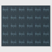 Moderner Name Geschenkpapier (Flach)