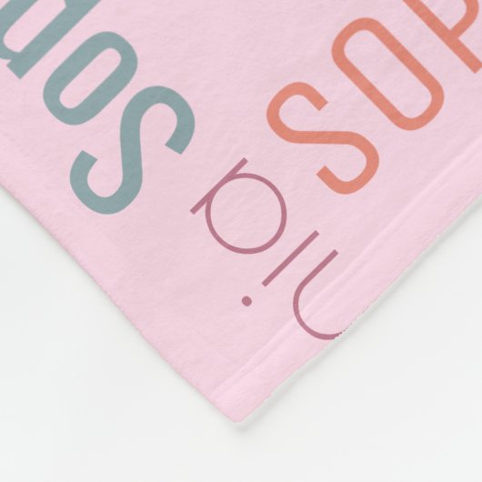 Moderner Name Graffiti Pink Namen Muster Typografi Fleecedecke (Ecke)