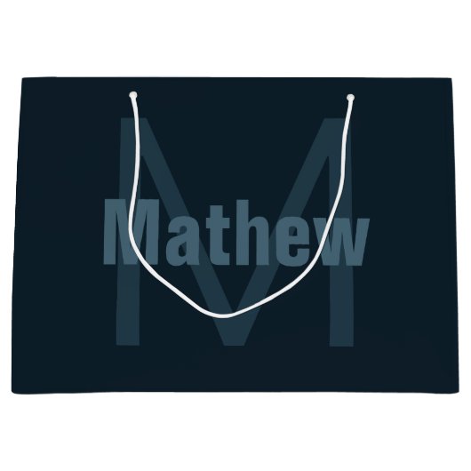 Moderner Name Große Geschenktüte (Vorderseite)