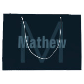 Moderner Name Große Geschenktüte (Rückseite)