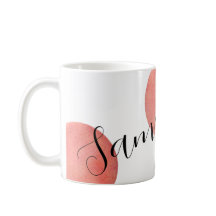 Moderner Name Große Rose Gold Aquarell Polka Dots