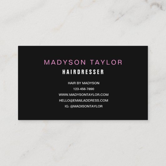 Moderner Name | Handgeschriebene SkriptTypografie Visitenkarte (Rückseite)