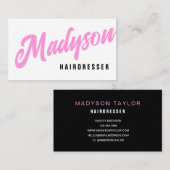 Moderner Name | Handgeschriebene SkriptTypografie Visitenkarte (Vorne/Hinten)