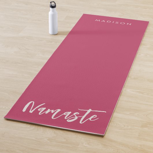 Moderner Name Hibisken Red Cotton White Yogamatte (Beispiel)