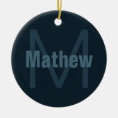 Moderner Name Keramik Ornament (Vorne)