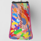 Moderner Name kundenspezifisch Abstrakt farbig Golf Headcover (Rotieren 90)