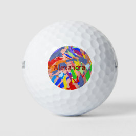 Moderner Name kundenspezifisch Abstrakt farbig Golfball