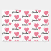 Moderner Name Liebe Herzlich willkommen Geschenkpapier Set (Vorderseite 3)