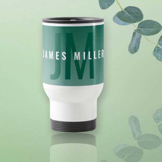 Moderner Name mit Fettgrün (oder einer beliebigen Reisebecher