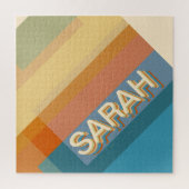 Moderner Name mit geometrischen Formen und Farben Puzzle (Vertikal)