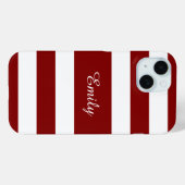 Moderner Name mit roten Streifen Case-Mate iPhone Hülle (Rückseite (Horizontal))