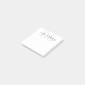 Moderner Name & Monogramm | Weiß, Hell- und Dunkel Post-it Klebezettel (angewinkelt)