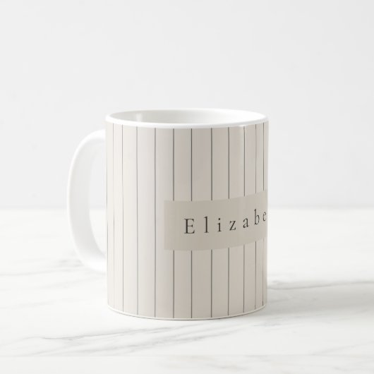 Moderner Name Mug Kaffeetasse (Vorderseite Links)