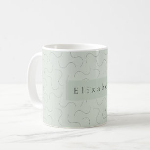 Moderner Name Mug Sage Grün Kaffeetasse