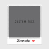 Moderner Name oder andere Textvorlage | Dunkelgrau Aufkleber (Blatt)