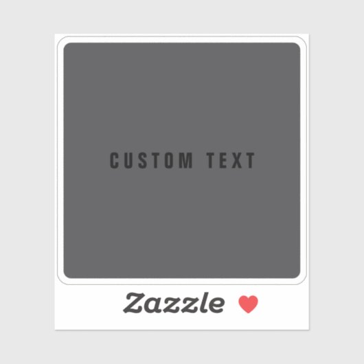 Moderner Name oder andere Textvorlage | Dunkelgrau Aufkleber (Blatt)