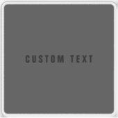 Moderner Name oder andere Textvorlage | Dunkelgrau Aufkleber (Vorderseite)