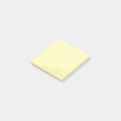 Moderner Name (oder anderer Text) Gelb Post-it Klebezettel (angewinkelt)