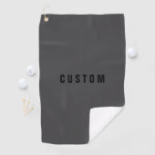 Moderner Name oder anderer Textbaustein | Dunkelgr Golfhandtuch (Insitu)
