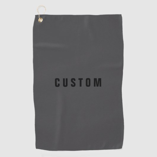 Moderner Name oder anderer Textbaustein | Dunkelgr Golfhandtuch (Vorderseite)