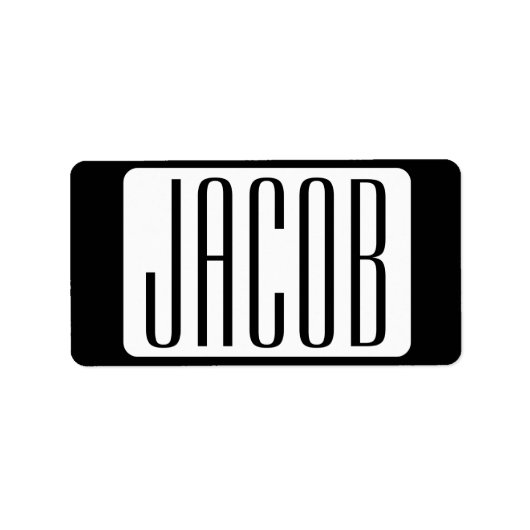 Moderner Name oder bearbeitbarer Markenname für Un Adressaufkleber (Vorne)