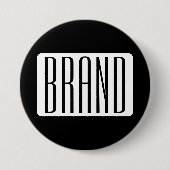 Moderner Name oder bearbeitbarer Markenname für Un Button (Vorderseite)