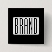 Moderner Name oder bearbeitbarer Markenname für Un Button (Vorderseite)