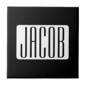 Moderner Name oder bearbeitbarer Markenname für Un Fliese (Vorderseite)