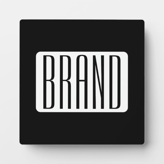 Moderner Name oder bearbeitbarer Markenname für Un Fotoplatte (Vorderseite)