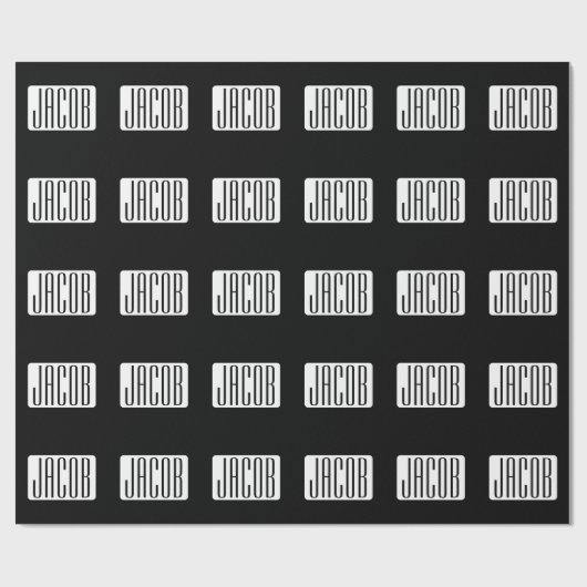 Moderner Name oder bearbeitbarer Markenname für Un Geschenkpapier (Flach)