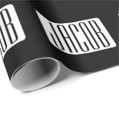 Moderner Name oder bearbeitbarer Markenname für Un Geschenkpapier (Rolleneckpunkt)