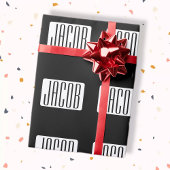 Moderner Name oder bearbeitbarer Markenname für Un Geschenkpapier