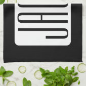 Moderner Name oder bearbeitbarer Markenname für Un Geschirrtuch (Gefaltet)